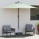 Vidaxl pied de parasol noir 45 x 25 x 45 cm granit