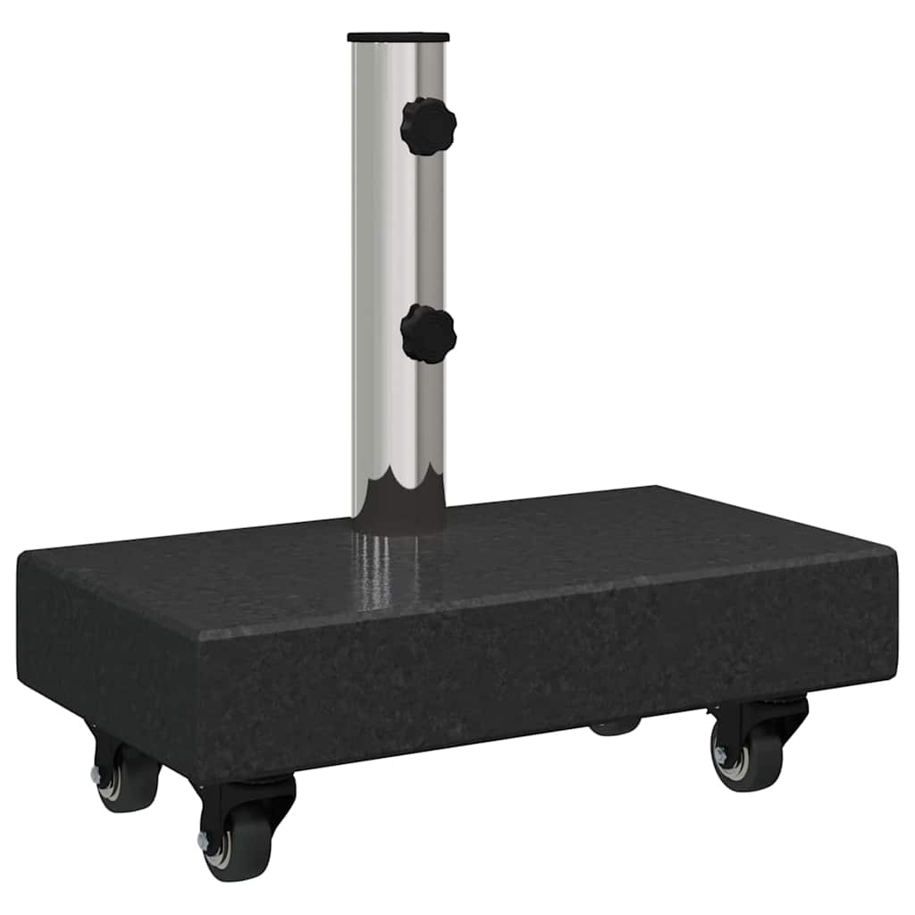 Vidaxl pied de parasol noir 45 x 25 x 45 cm granit