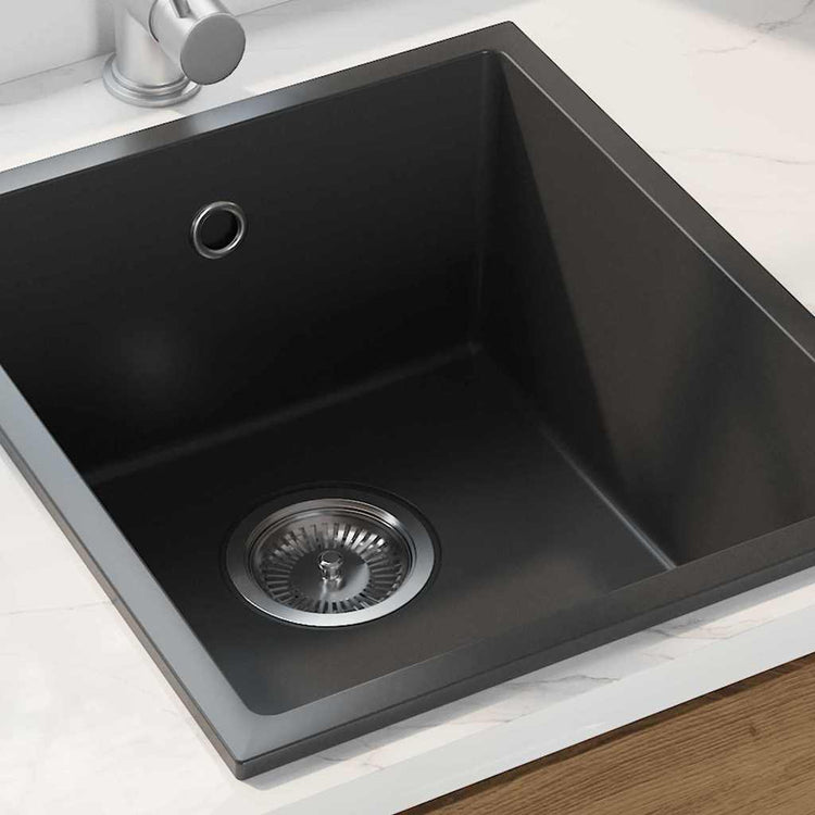 VidaXL évier de cuisine noir 38 x 44 x 20 cm granit