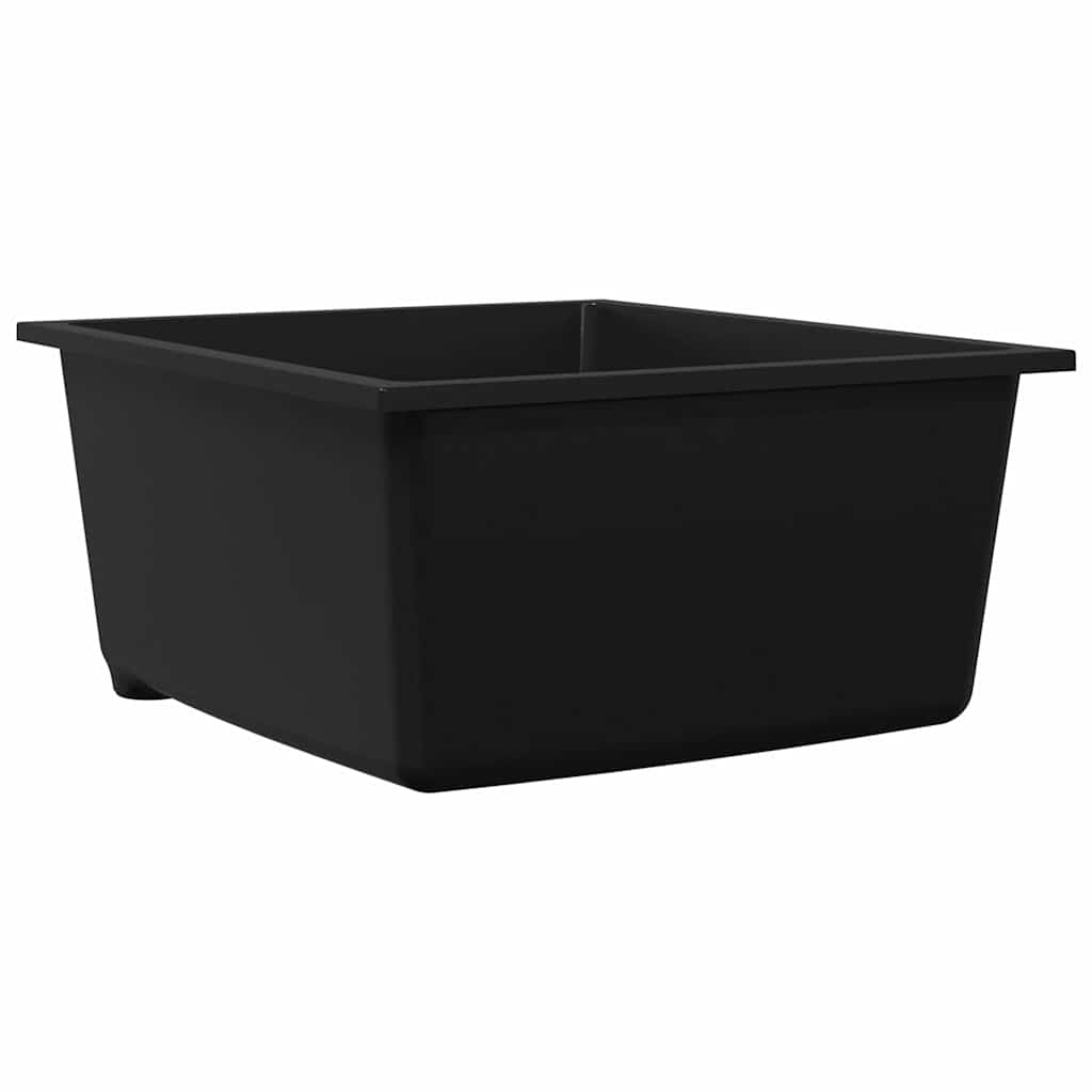 VidaXL évier de cuisine noir 38 x 44 x 20 cm granit
