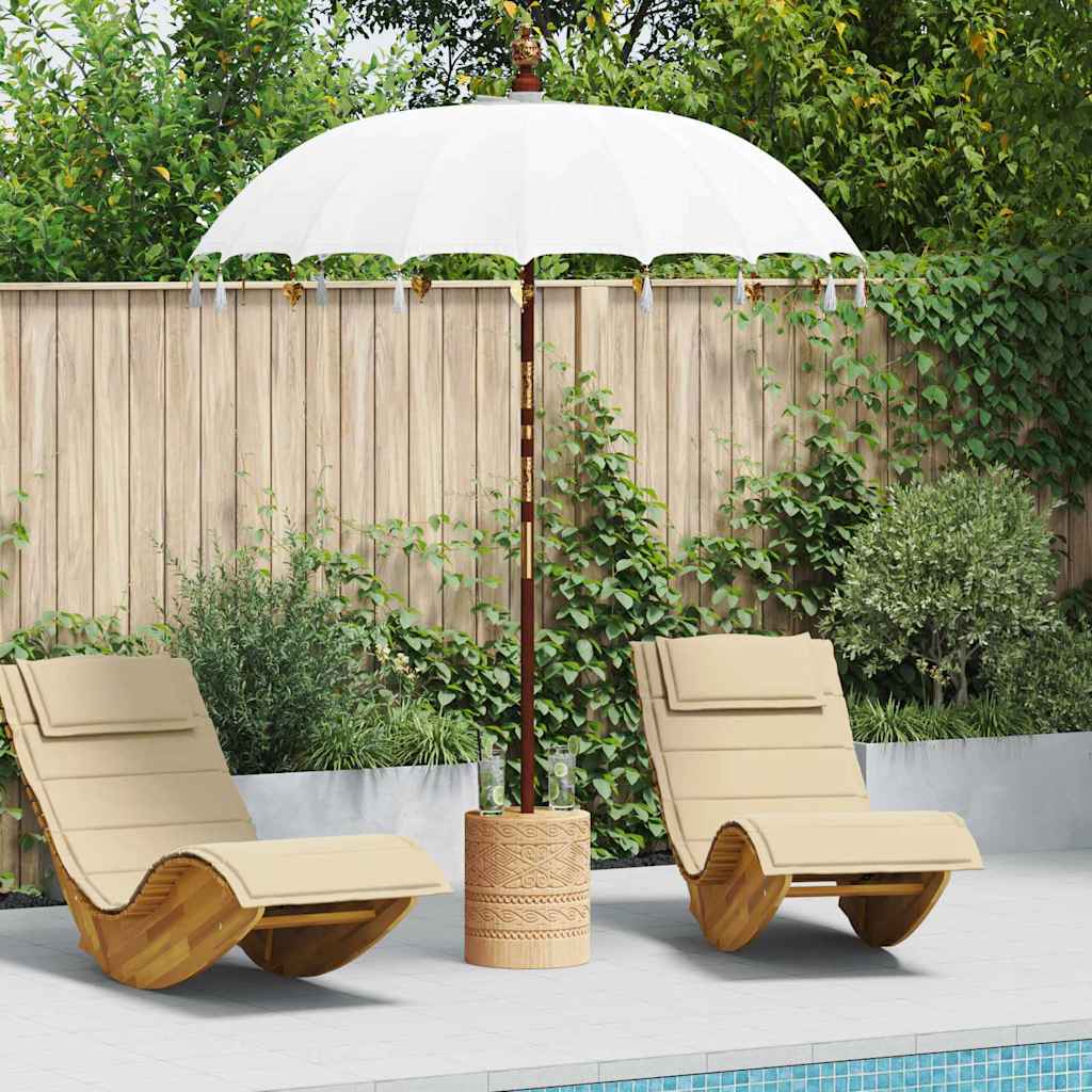 Vidaxl parasol balinais crème 190 x 190 x 260 cm