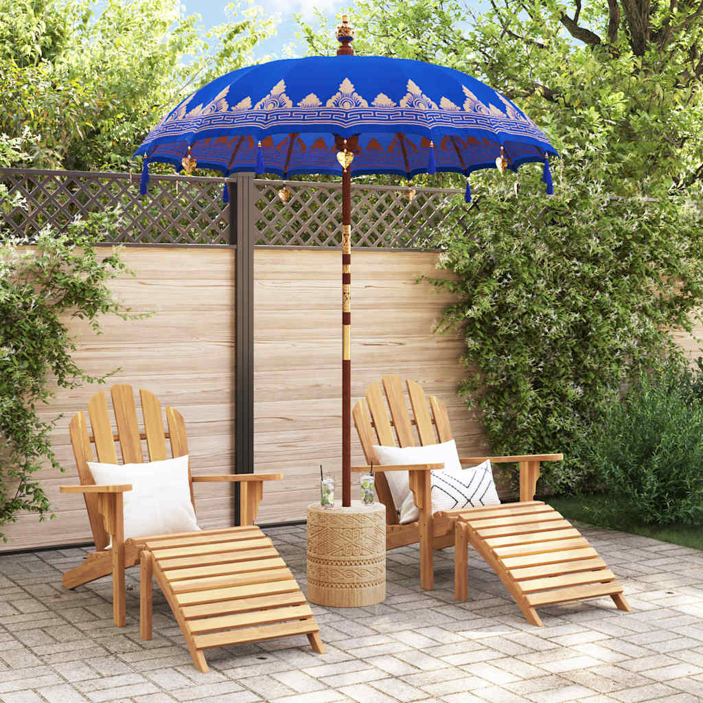 Vidaxl parasol balinais bleu 185 x 185 x 260 cm