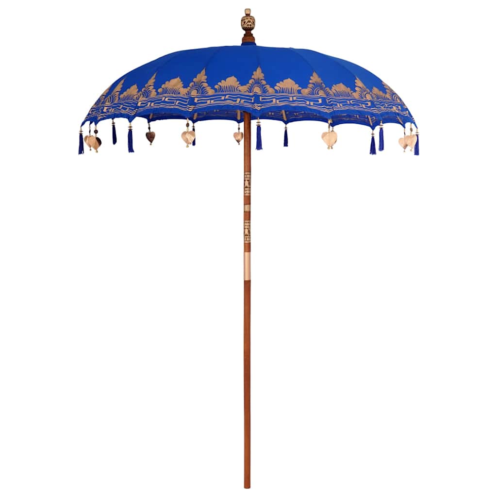 Vidaxl parasol balinais bleu 185 x 185 x 260 cm