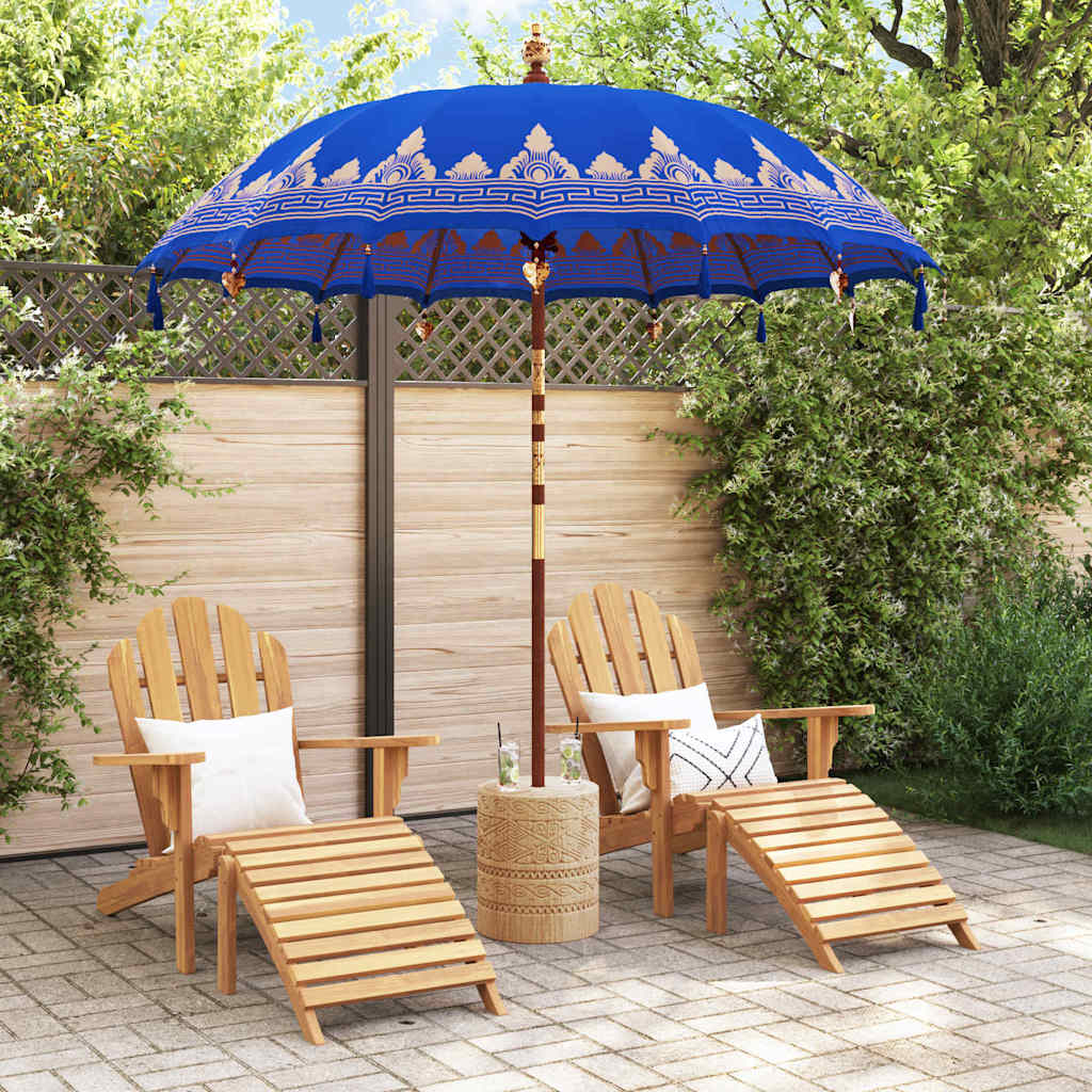 Vidaxl parasol balinais bleu 215 x 215 x 260 cm