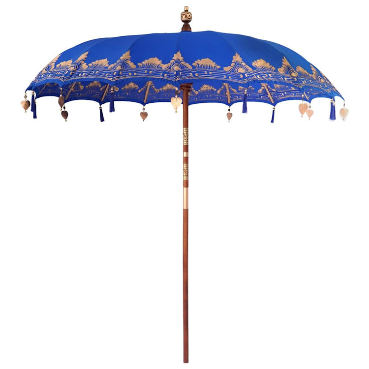 Vidaxl parasol balinais bleu 215 x 215 x 260 cm