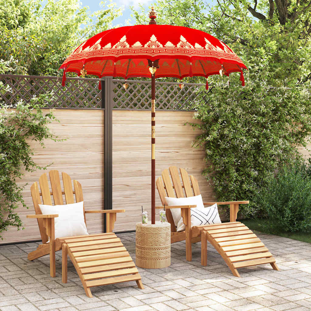 Vidaxl parasol balinais rouge 185 x 185 x 260 cm