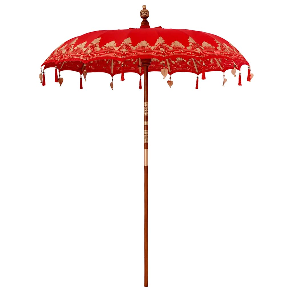 Vidaxl parasol balinais rouge 185 x 185 x 260 cm
