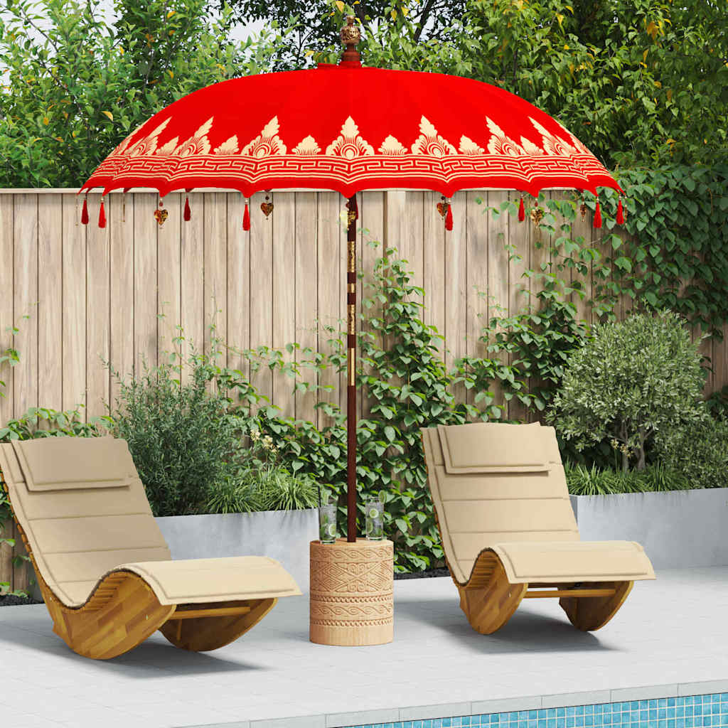 Vidaxl parasol balinais rouge 215 x 215 x 260 cm