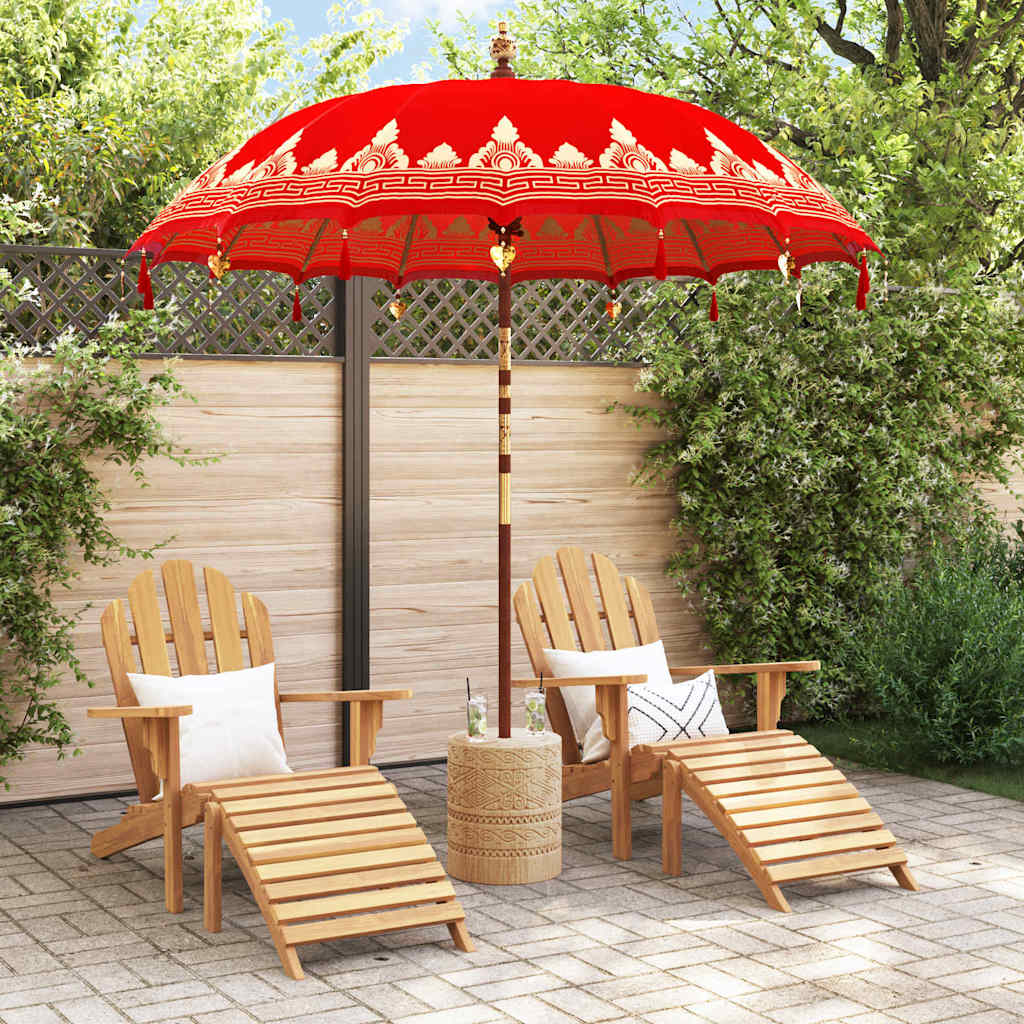 Vidaxl parasol balinais rouge 215 x 215 x 260 cm