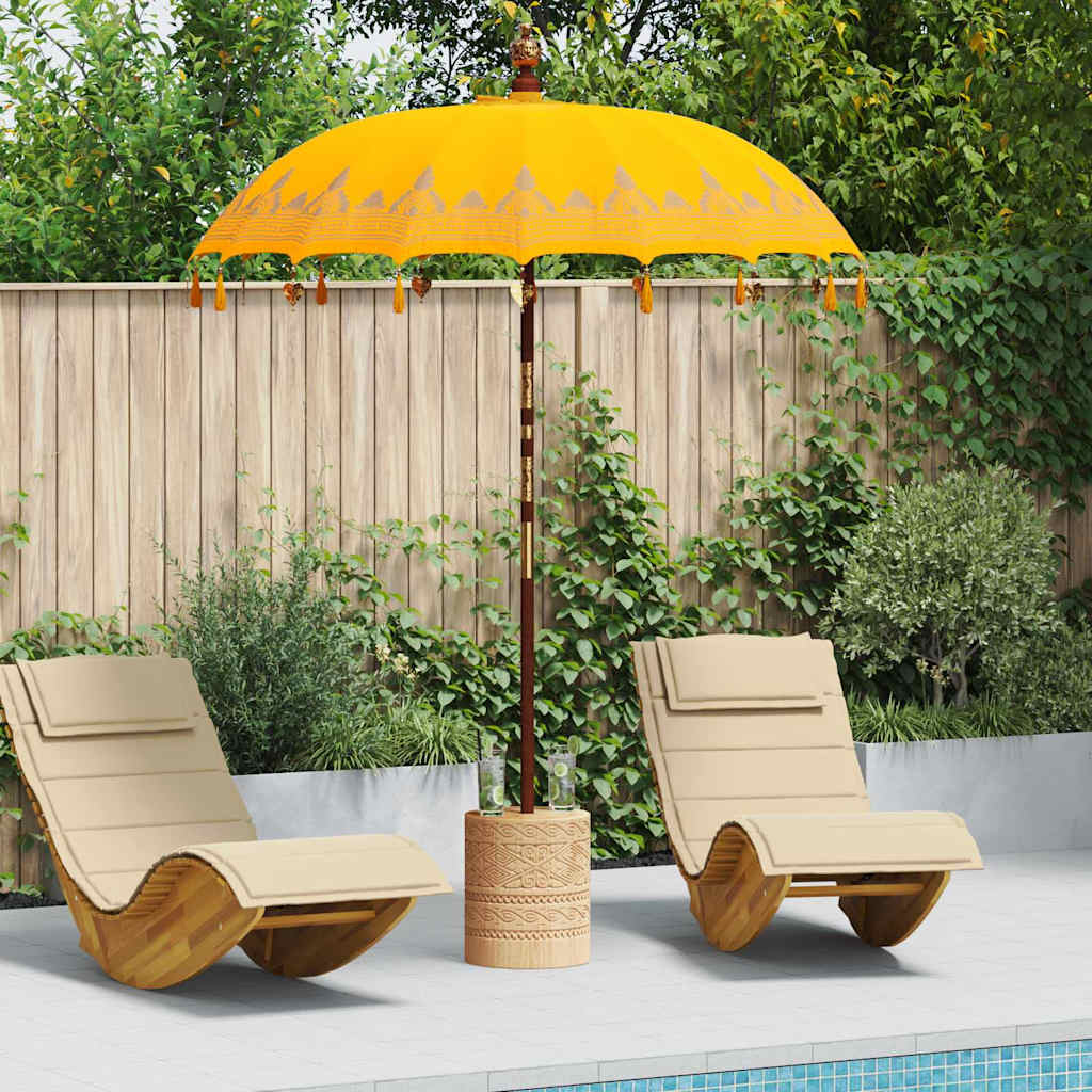 Vidaxl parasol balinais jaune 185 x 185 x 260 cm