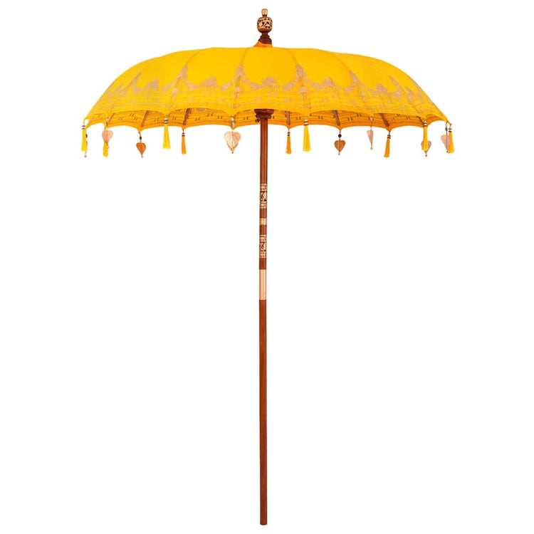 Vidaxl parasol balinais jaune 185 x 185 x 260 cm