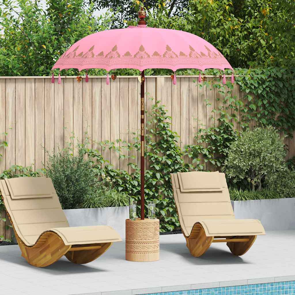 Vidaxl parasol balinais rose 185 x 185 x 260 cm