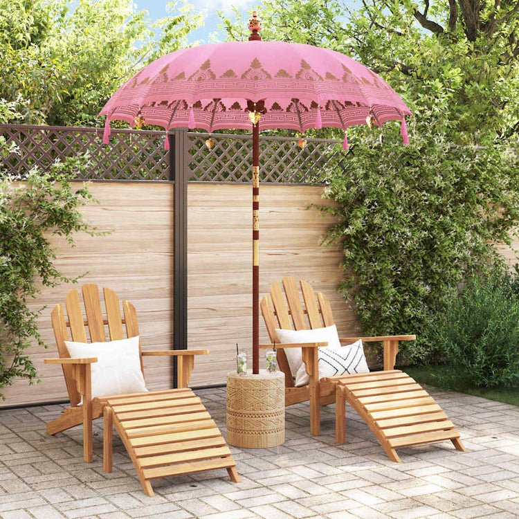 Vidaxl parasol balinais rose 185 x 185 x 260 cm