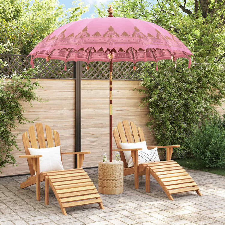 Vidaxl parasol balinais rose 215 x 215 x 260 cm