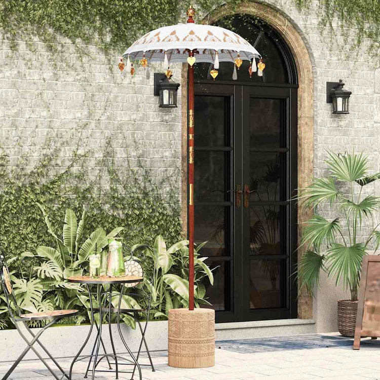Vidaxl parasol balinais crème 125 x 125 x 260 cm