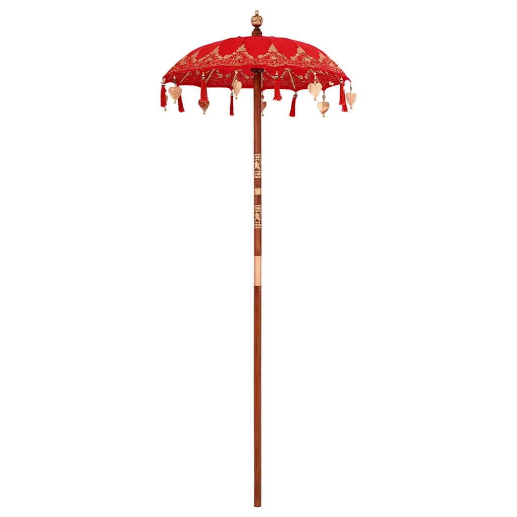 Vidaxl parasol balinais rouge 125 x 125 x 260 cm