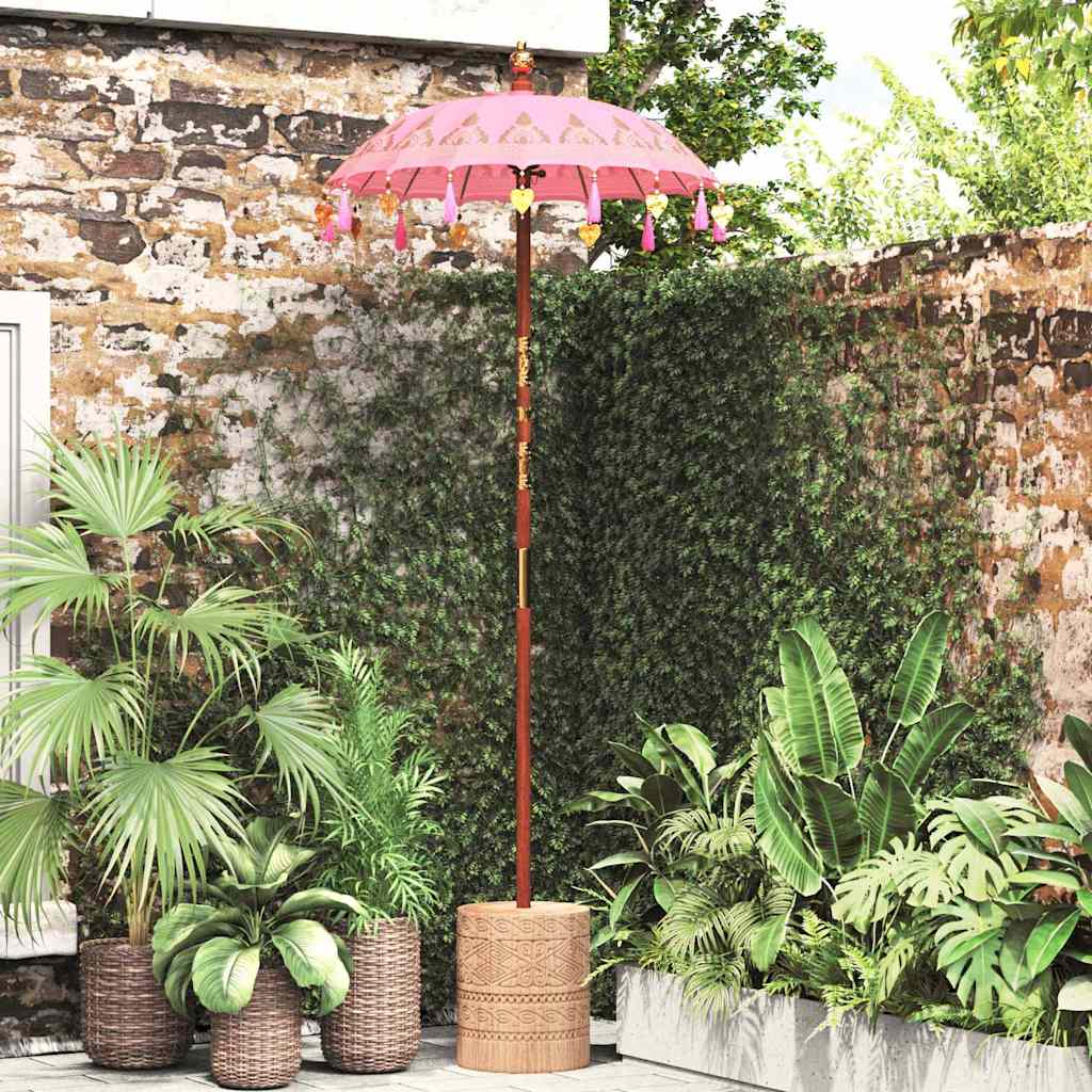 Vidaxl parasol balinais rose 125 x 125 x 260 cm