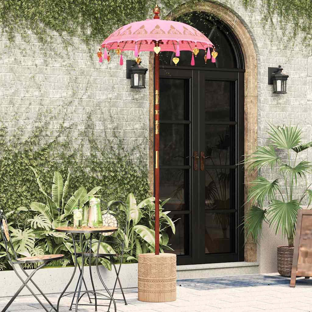 Vidaxl parasol balinais rose 125 x 125 x 260 cm