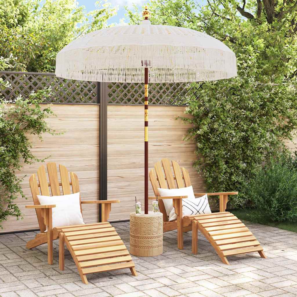 Vidaxl parasol macramé crème 190 x 190 x 260 cm