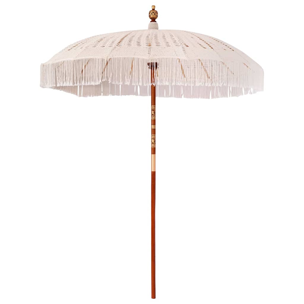 Vidaxl parasol macramé crème 190 x 190 x 260 cm