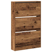 Vidaxxl armoire à chaussures avec étagère vieux bois 80 x 21 x 125,5 cm bois traité - afbeelding 2