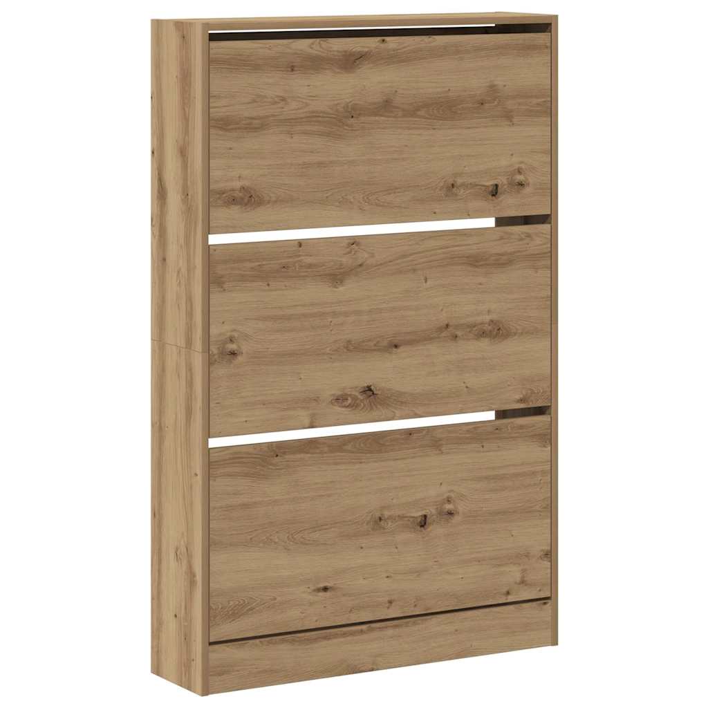 Vidaxx meuble à chaussures chêne artisanal 80 x 21 x 125,5 cm bois travaillé