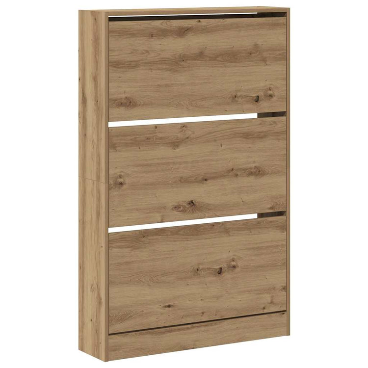 Vidaxx meuble à chaussures chêne artisanal 80 x 21 x 125,5 cm bois travaillé