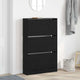 VidaXL armoire à chaussures chêne noir 80 x 21 x 125,5 cm bois fini