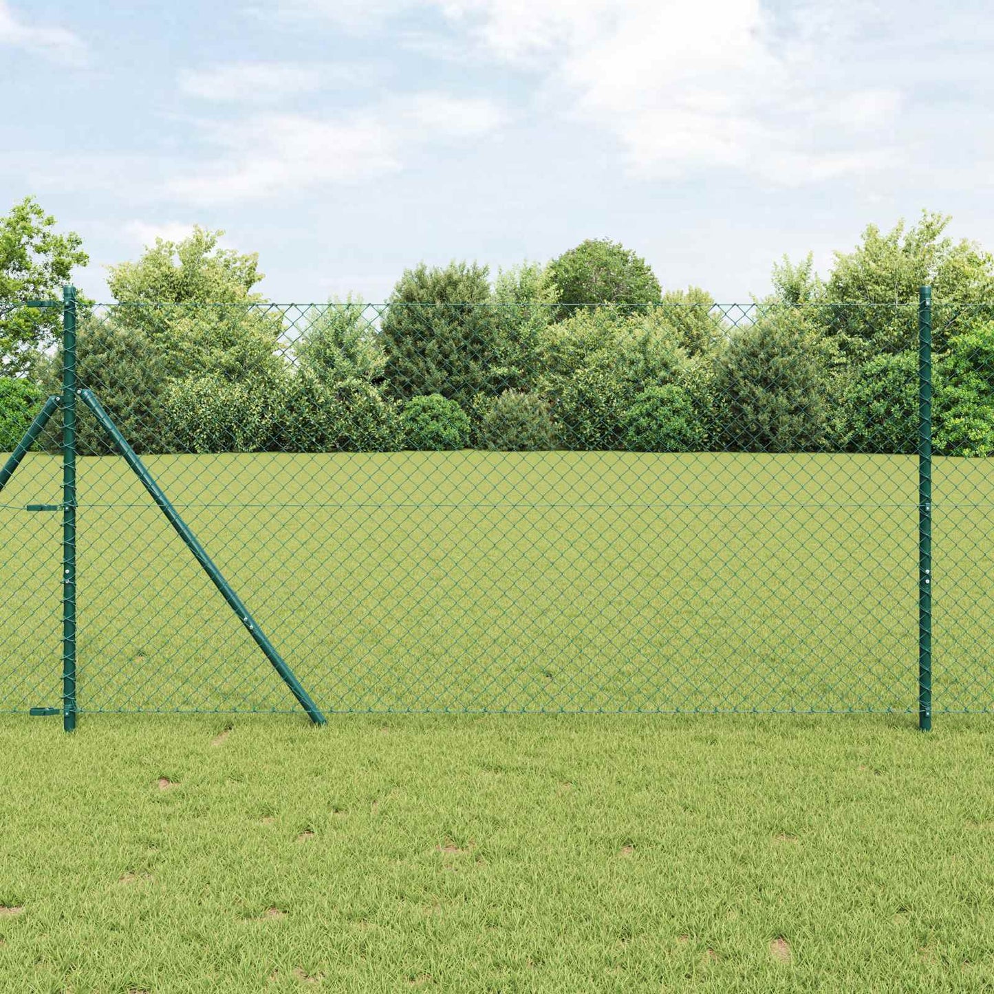 Vidaxl clôture à mailles de chaîne vert 10 x 1 m acier
