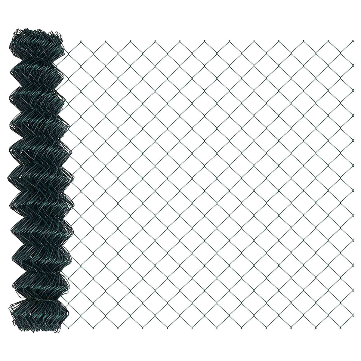 Vidaxl clôture à mailles de chaîne vert 25 x 1,4 m acier