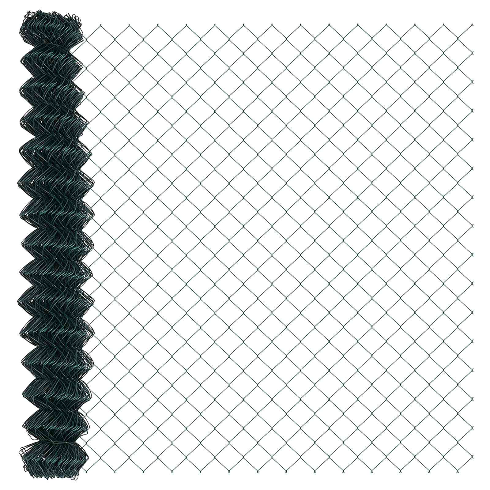 Vidaxl clôture à mailles de chaîne vert 25 x 1,6 m acier