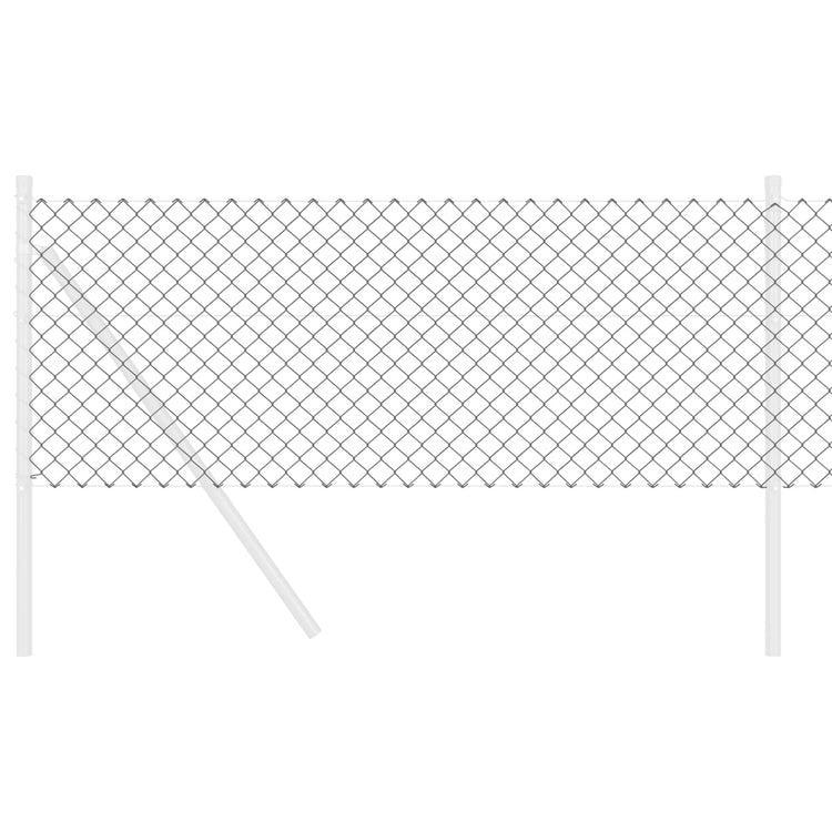 Vidaxl clôture à mailles de chaîne gris 10 x 0,4 m acier