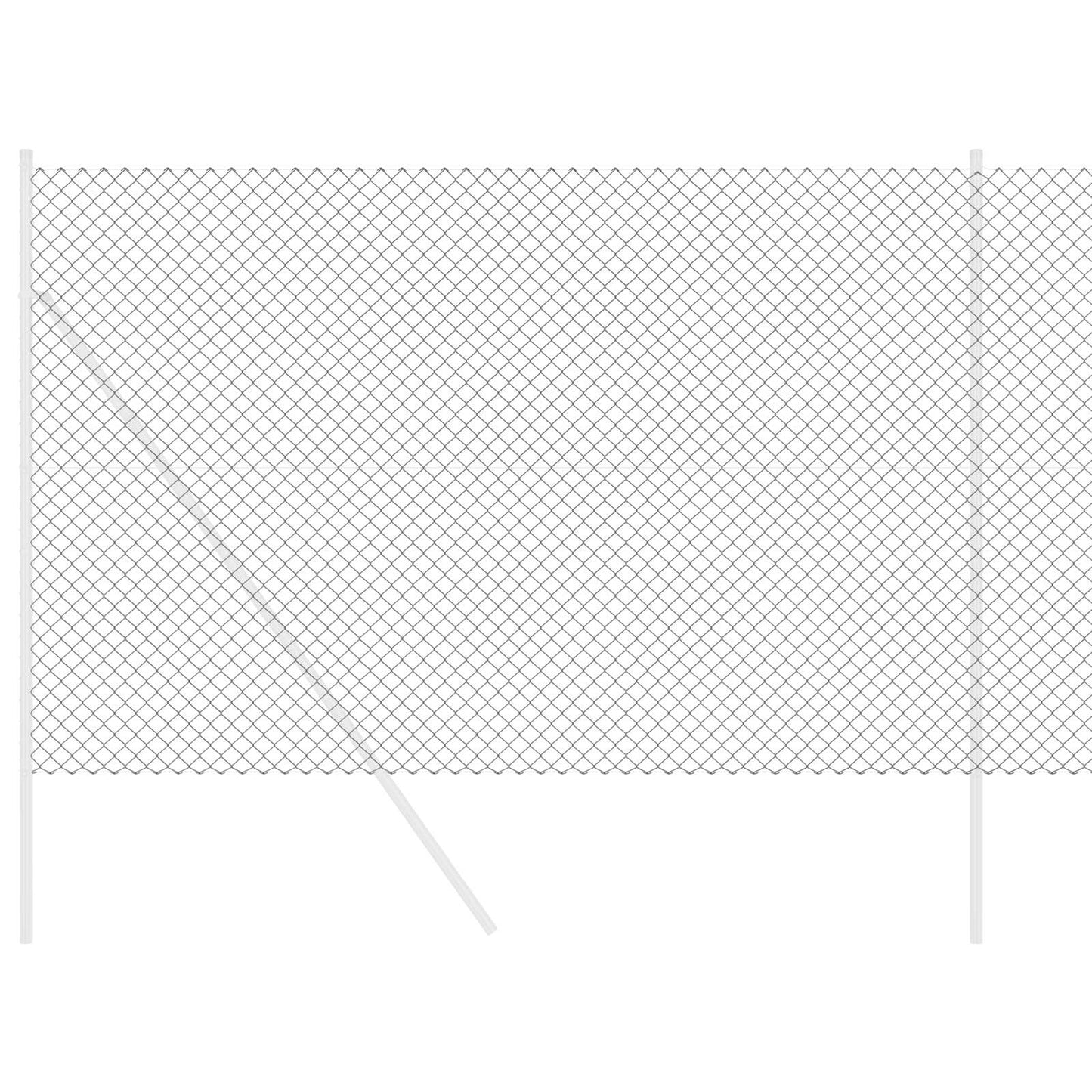Vidaxl clôture à mailles de chaîne gris 10 x 1,5 m acier