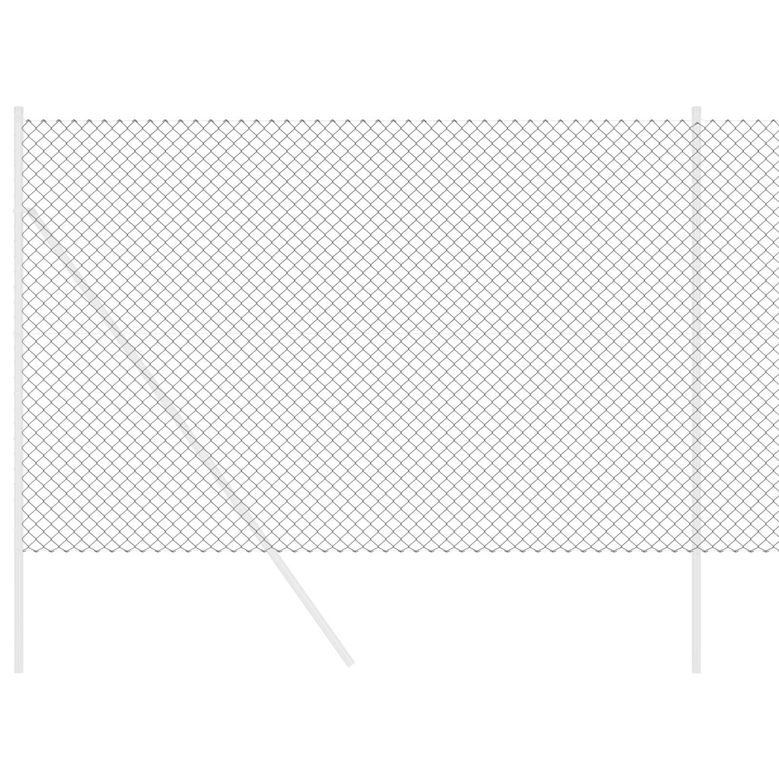 Vidaxl clôture à mailles de chaîne gris 10 x 1,5 m acier