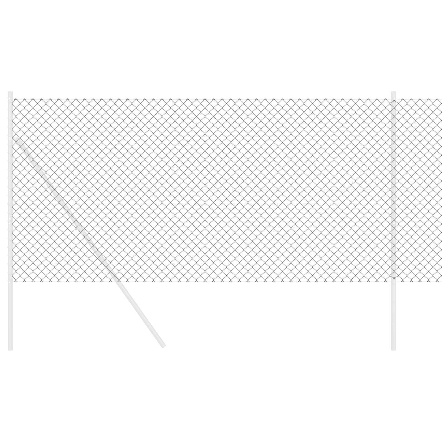 Vidaxl clôture à mailles de chaîne gris 25 x 1,4 m acier