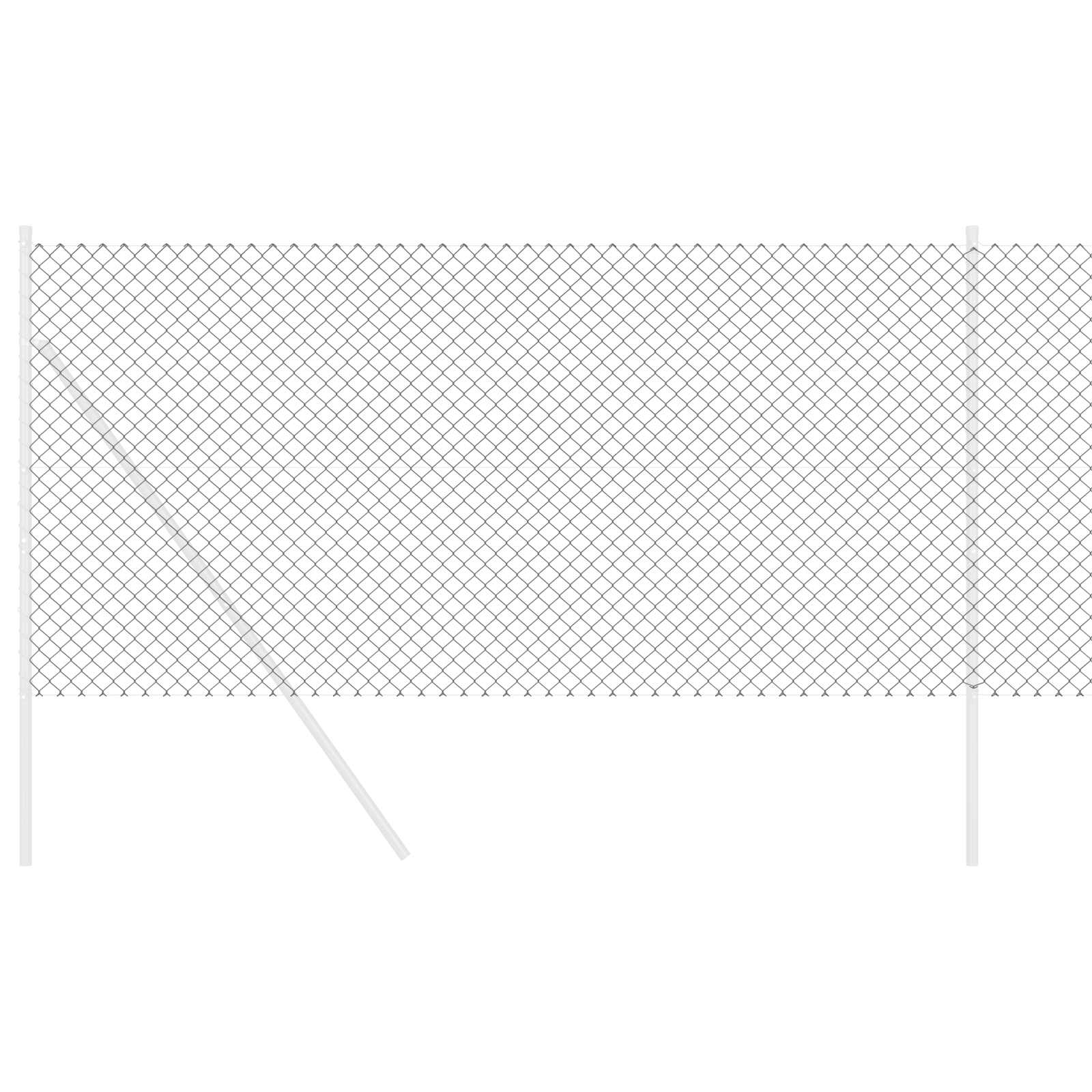 Vidaxl clôture à mailles de chaîne gris 25 x 1,4 m acier