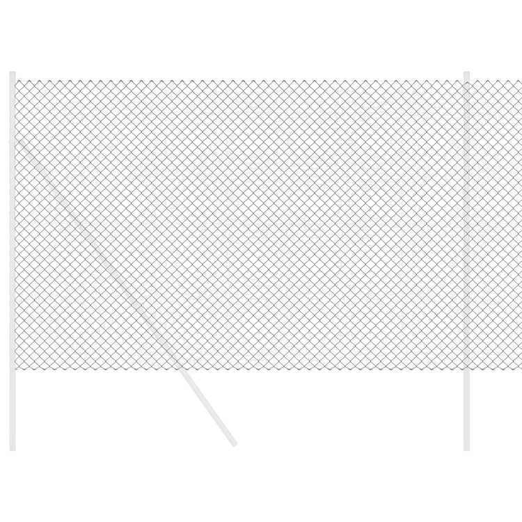 Vidaxl clôture à mailles de chaîne gris 25 x 1,6 m acier