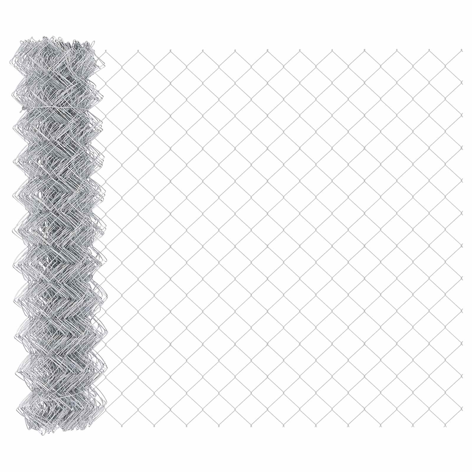 Vidaxl clôture à mailles de chaîne argent 10 x 1,2 m en acier galvanisé
