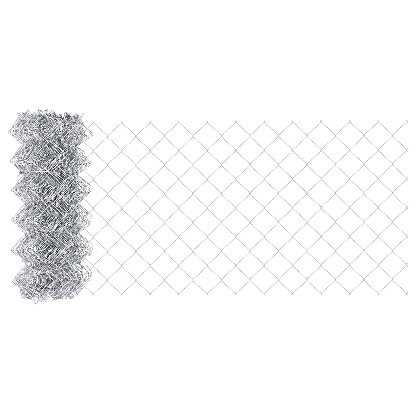 Vidaxl clôture à mailles de chaîne argent 10 x 0,4 m en acier galvanisé