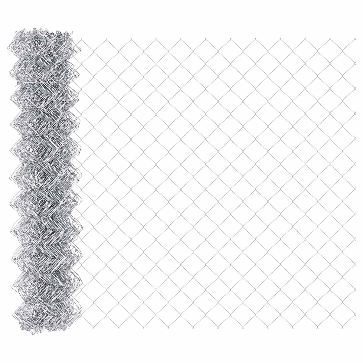 Vidaxl clôture à mailles de chaîne argent 10 x 1 m en acier galvanisé