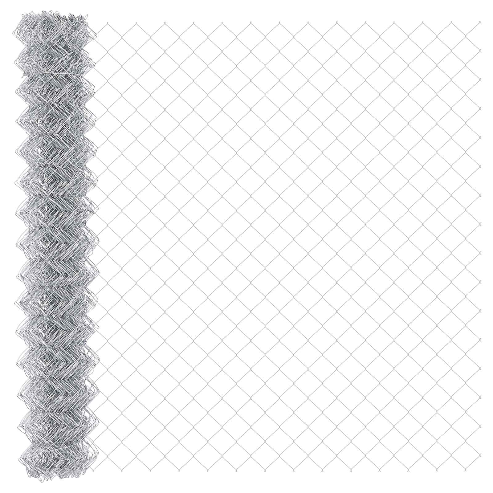 Vidaxl clôture à mailles de chaîne argent 10 x 1,5 m en acier galvanisé