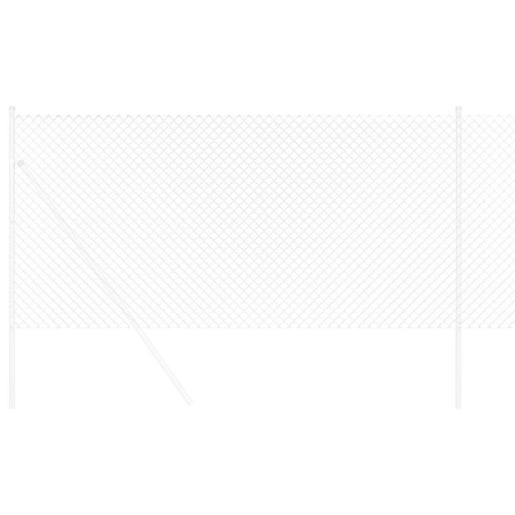 Vidaxl clôture à mailles de chaîne argent 25 x 1,2 m en acier galvanisé