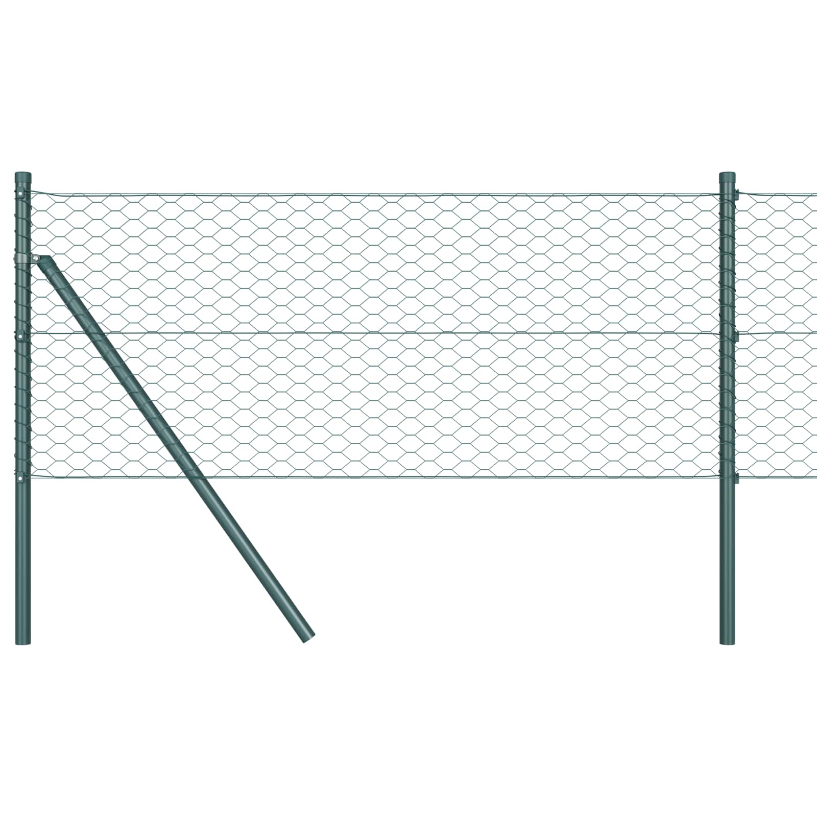 Vidaxx clôture hexagonale vert 0,4 x 10 m PVC