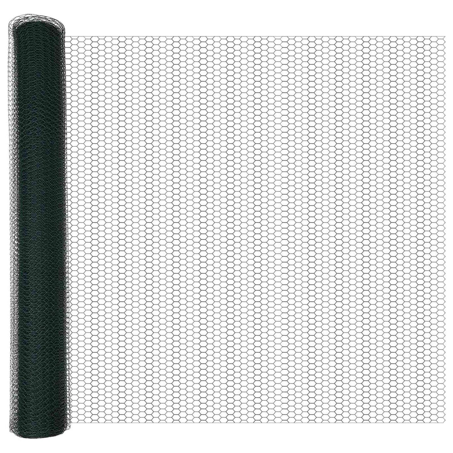 VidaXL clôture hexagonale vert 1 x 10 m PVC