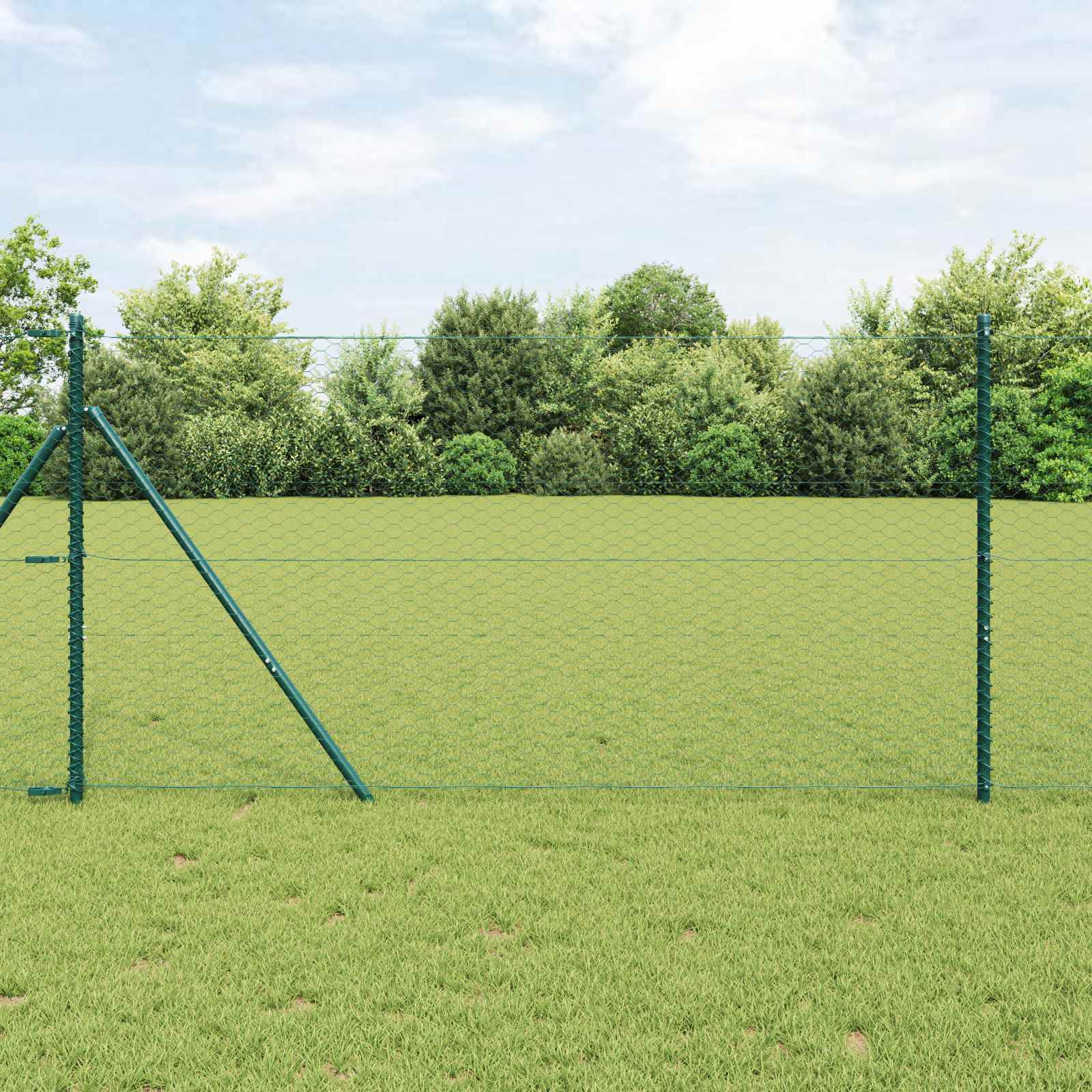 VidaXL clôture hexagonale vert 1 x 10 m PVC