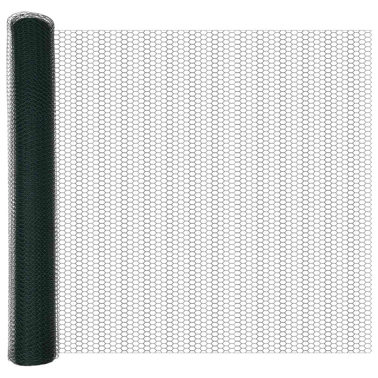 VidaXL clôture hexagonale vert 1,2 x 10 m PVC