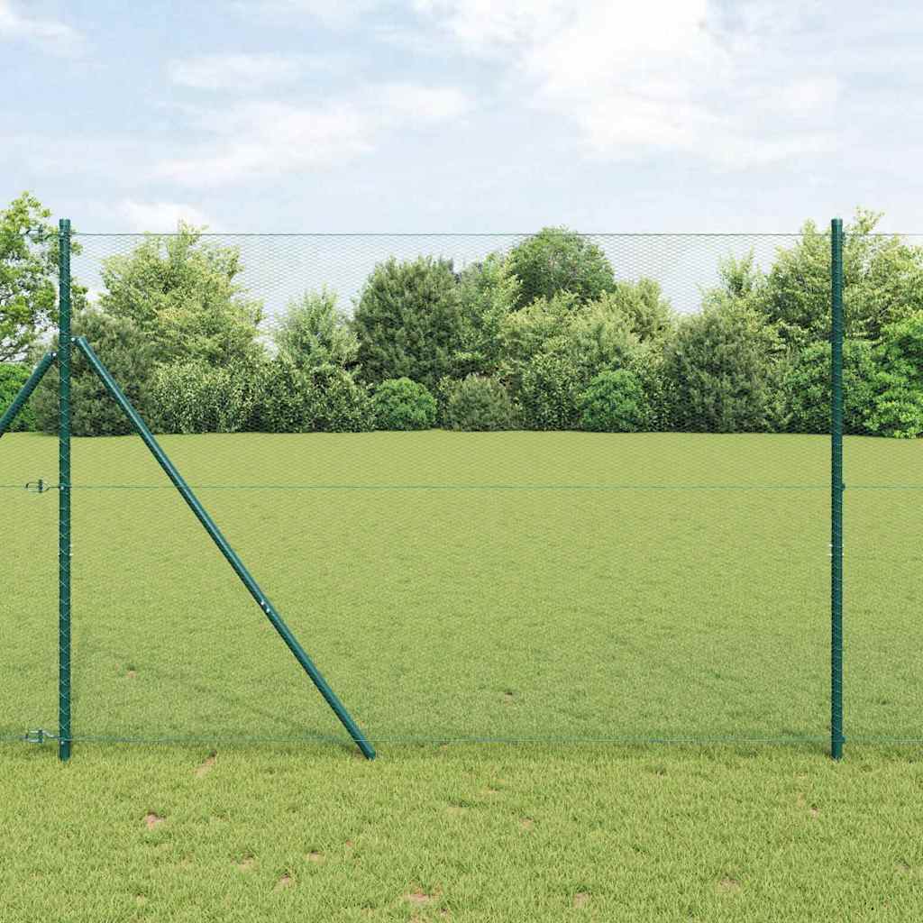 VidaXL clôture hexagonale vert 1,5 x 10 m PVC