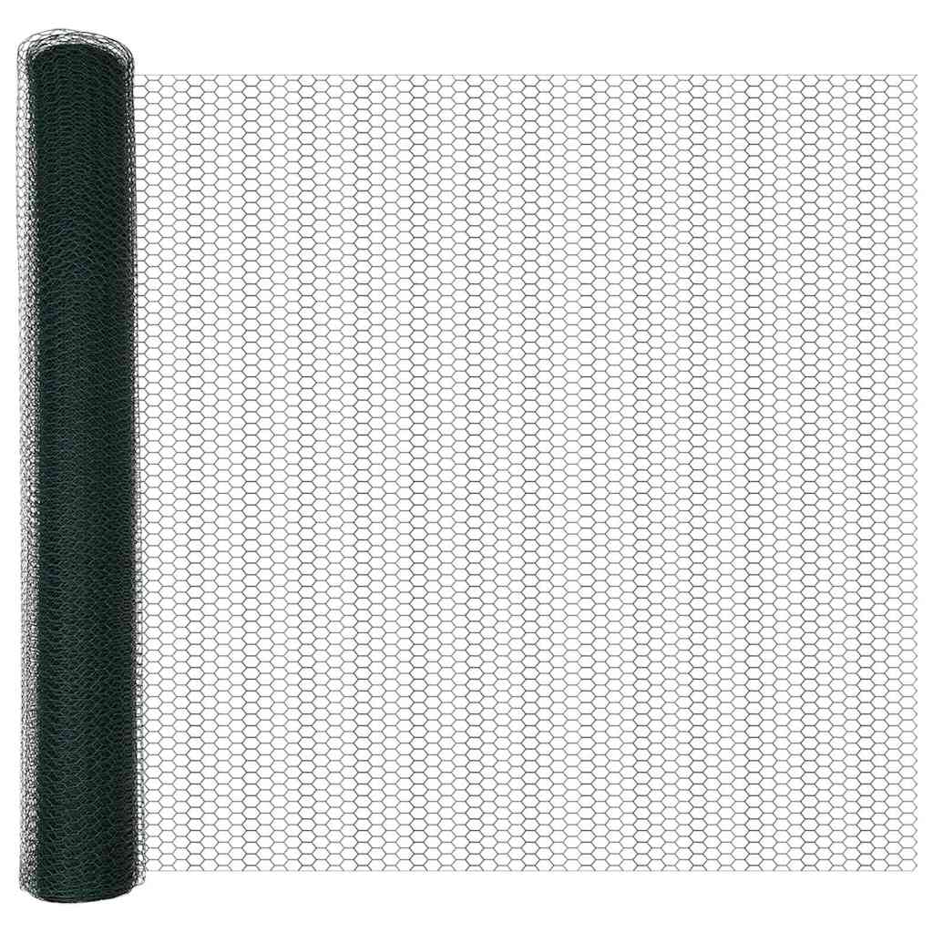 VidaXL clôture hexagonale vert 1 x 50 m PVC