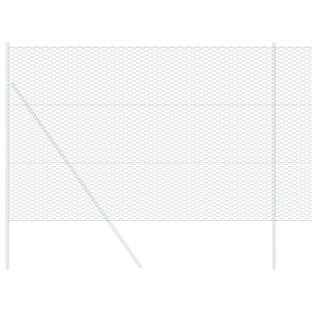 VidaXL clôture hexagonale vert 1,5 x 50 m PVC