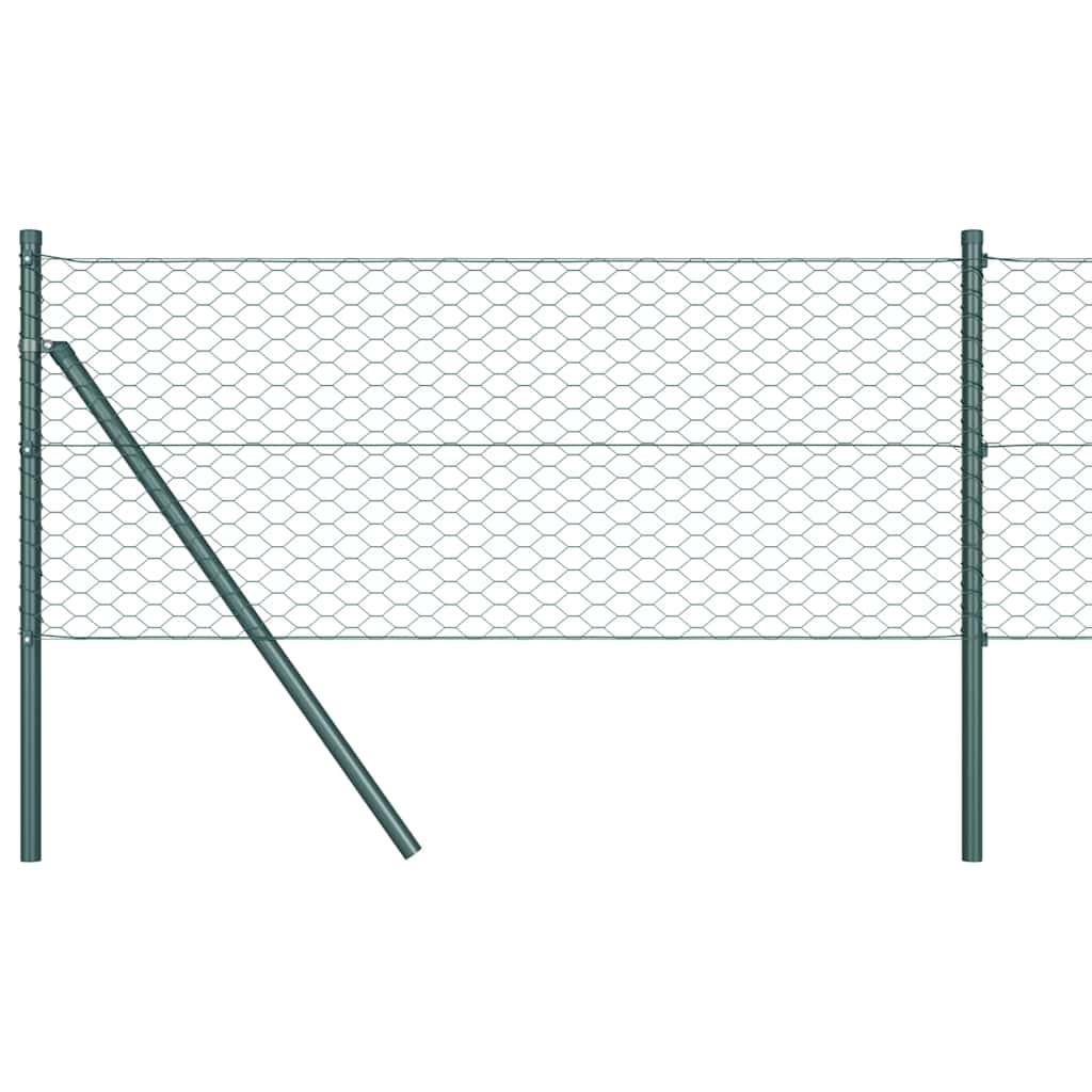 VidaXL clôture hexagonale vert 0,6 x 100 m PVC
